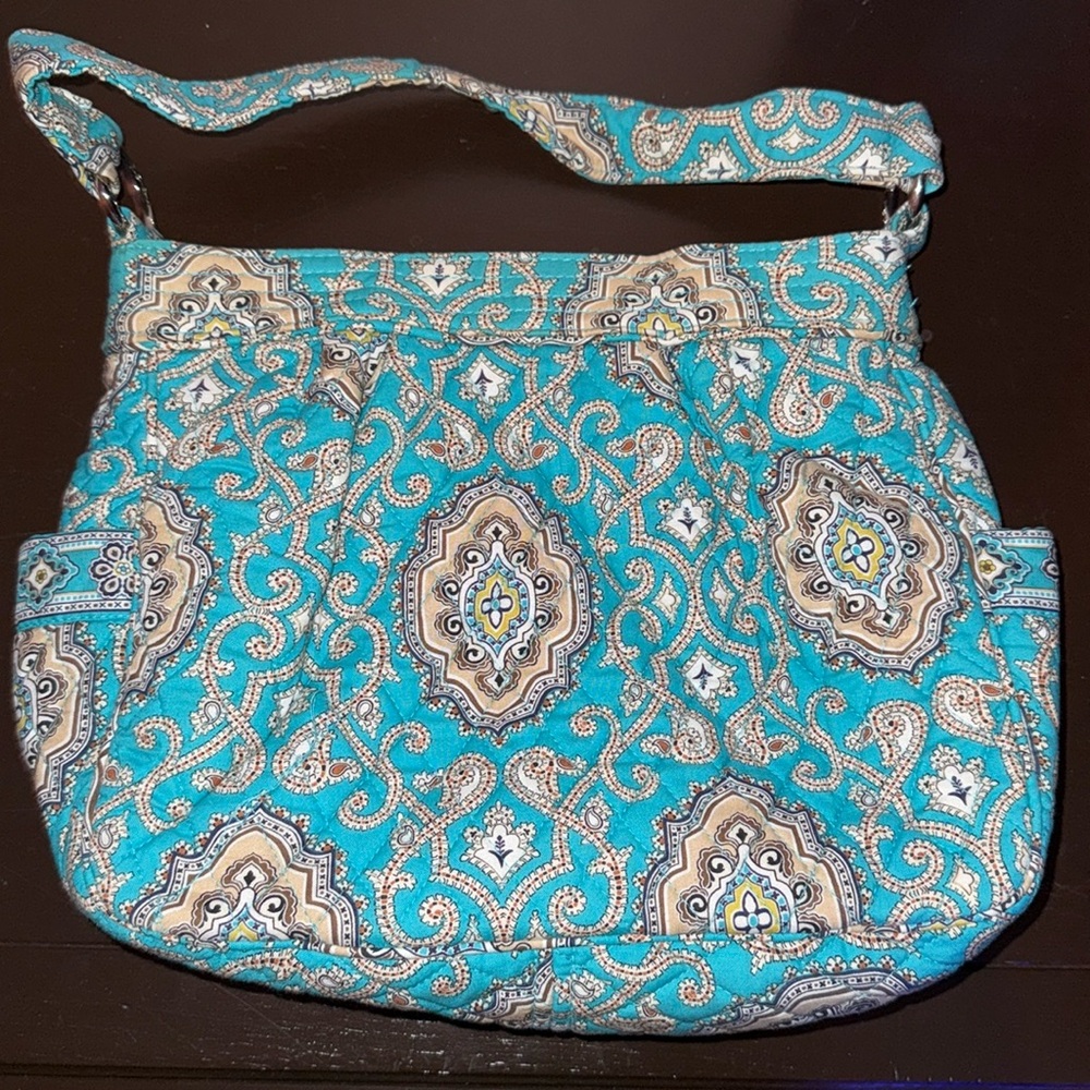 Vera Bradley RETIRED Reversible Tote, Totally Turquoise